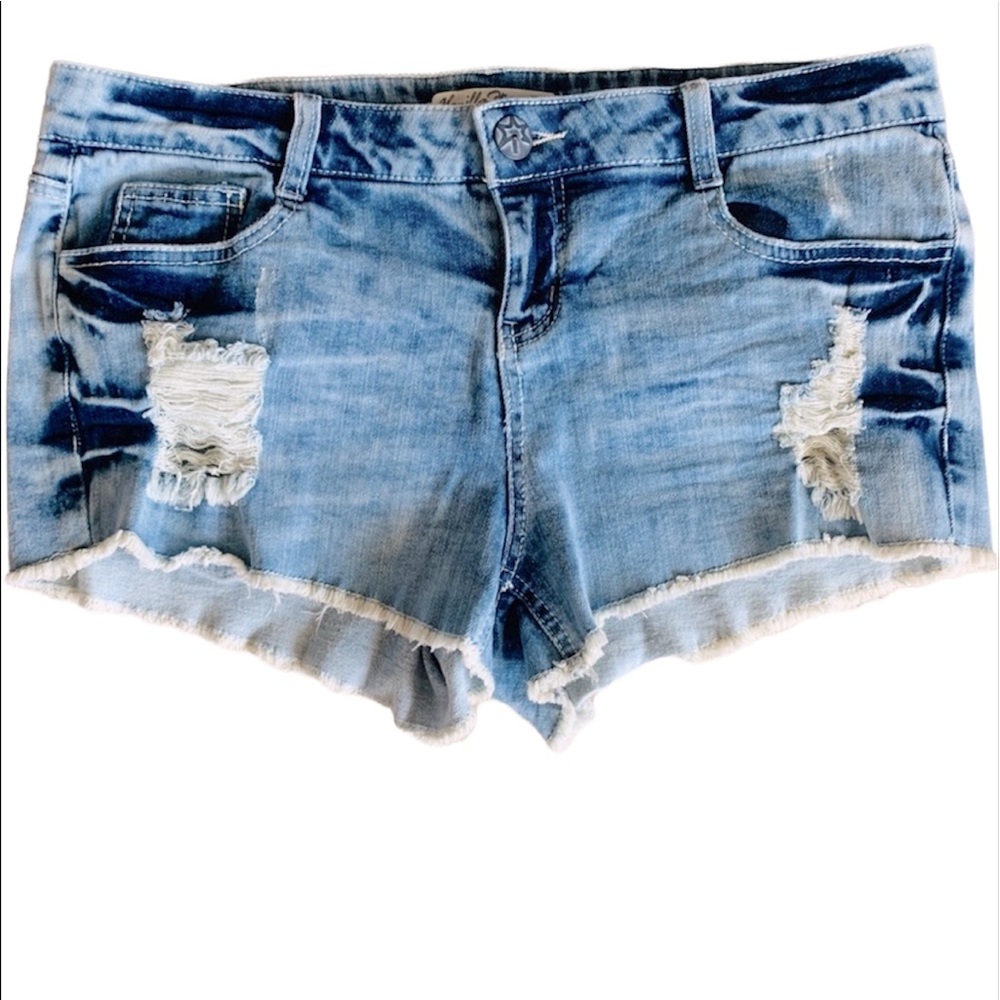 Vanilla Star, Denim Cut Off, Distressed Shorts, Size 13, New